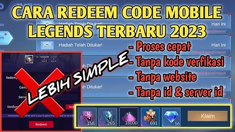 TUTORIAL CARA REDEEM CODE MOBILE LEGENDS TERBARU 2023 - CARA CEPAT REDEEM CODE!!