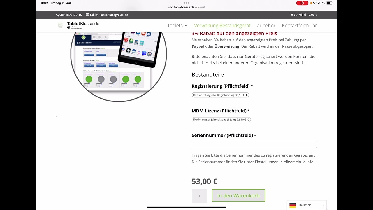 Wie kaufe ich die MDM-Lizenz bei der ACS-Group