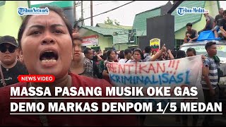 RATUSAN WARGA Pancur Batu Geruduk Markas Denpom 1/5 Medan, Desak Usut Kepemilikan Senpi