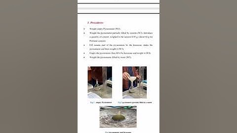 Specific gravity of cement