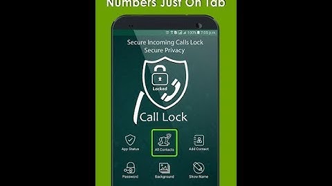 How To Incoming Call Lock With Android Mobile / by secure incoming calls