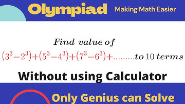 One of the most beautiful questions from sequence and series. | Maths Olympiad.