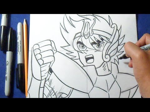 Cómo dibujar a Saint Seiya de Pegasus 