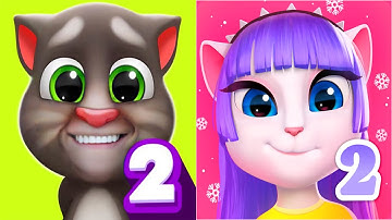 My Tom 2 vs My Talking Angela 2 - Two Screen - Android Gameplay Walkthrough Ep 23
