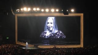 Adele talking to audience at her 4th la show 8-10-2016 staples center
in los angeles, california