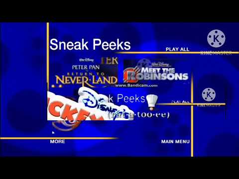 Sneak peeks Menu from Pixar Animation short films collection Justin  doesfilmstuff 2007 DVD