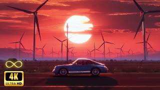 Relaxing Lofi Music 🚗 4K Sunset Drive | 2.5 Hours for Study, Focus &amp; Sleep