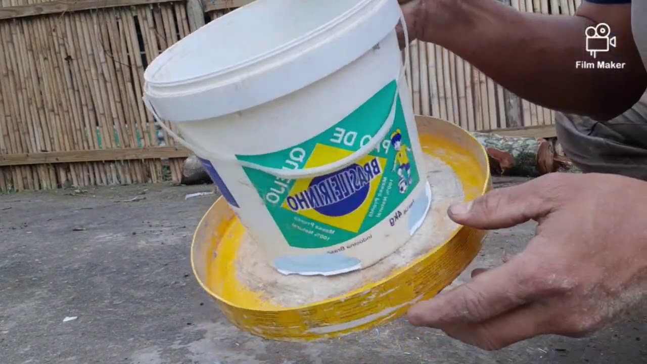 Easy DIY chicken feeder home made- how to make a chicken feeder using ...