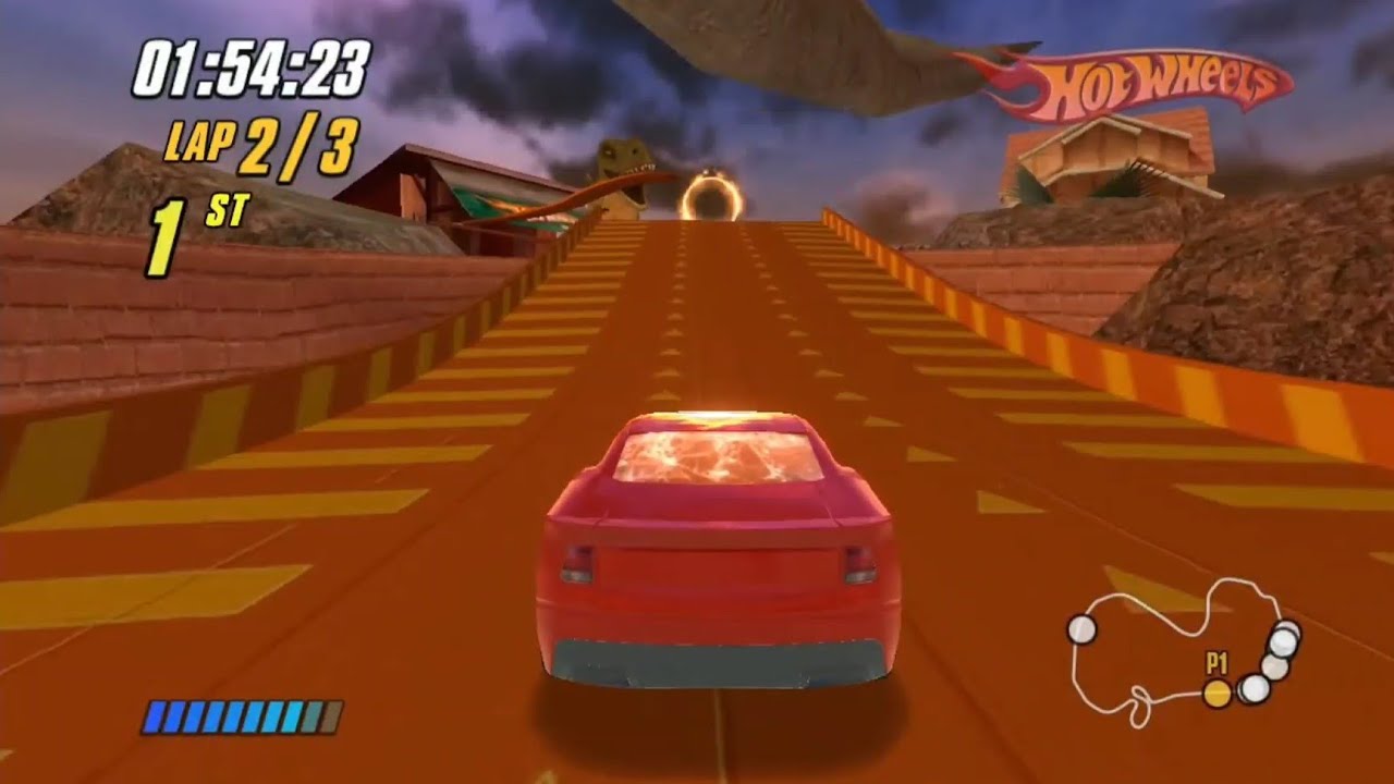Ps2 Hot wheels beat that, rapid transit gameplay in the mini golf tournament 