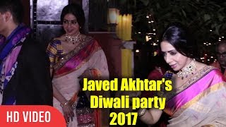 Sri Devi At Javed Akhtar And Shabana Azmi Diwali Party 2017