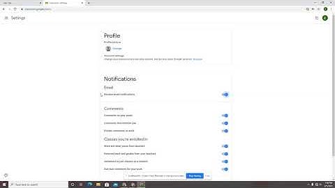 Google CLASSROOM:  Notification Settings for Students