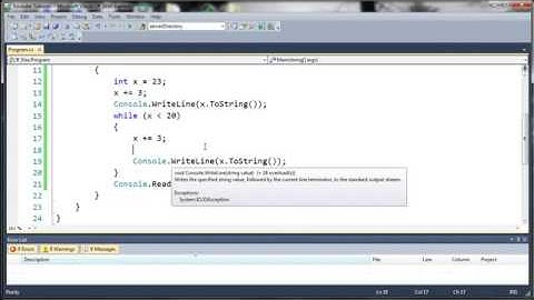 Visual C# 2010 Tutorial 16 - Exiting Loops