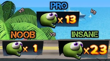 NOOB vs PRO vs INSANE - Zombie Tsunami