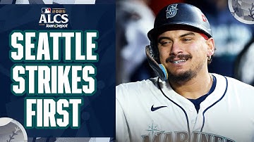 Josh Naylor and the Mariners strike first with a blast in Game 4 of the ALCS💥