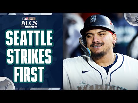 Josh Naylor and the Mariners strike first with a blast in Game 4 of the ALCS💥
