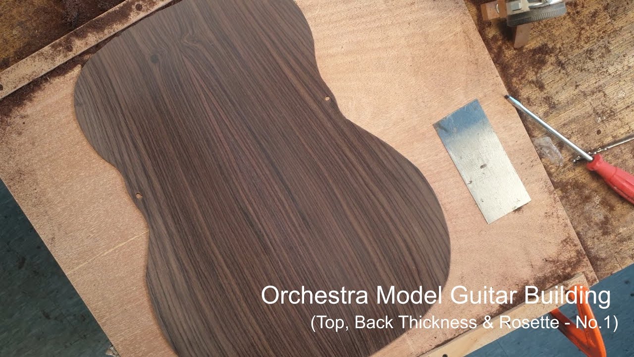 Orchestra Model Guitar Building (No.1) / Top, Back Thickness & Rosette