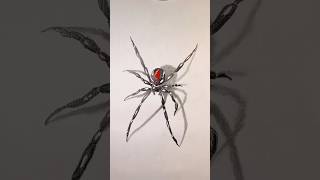Drawing 3D Spiders on paper is easy for beginners #3dart #shorts #drawing #spider #spiderman #3d