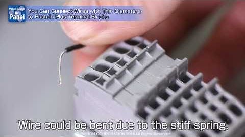 Omron Push In Plus Terminal: Using thin wires