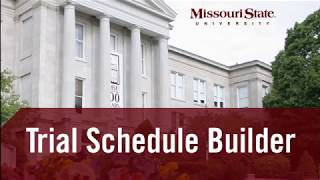 Trial Schedule Builder Tutorial