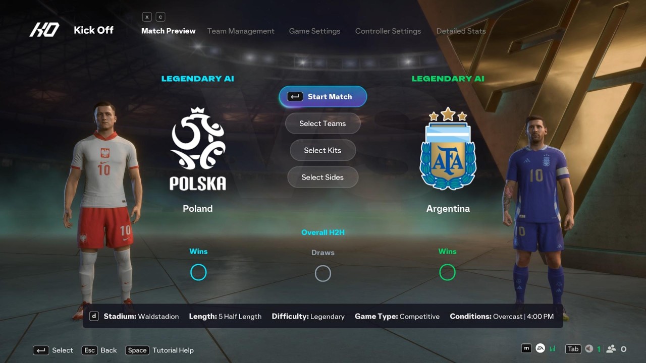 Польша против Аргентины | Международный матч | EA FC 26 | Симуляция