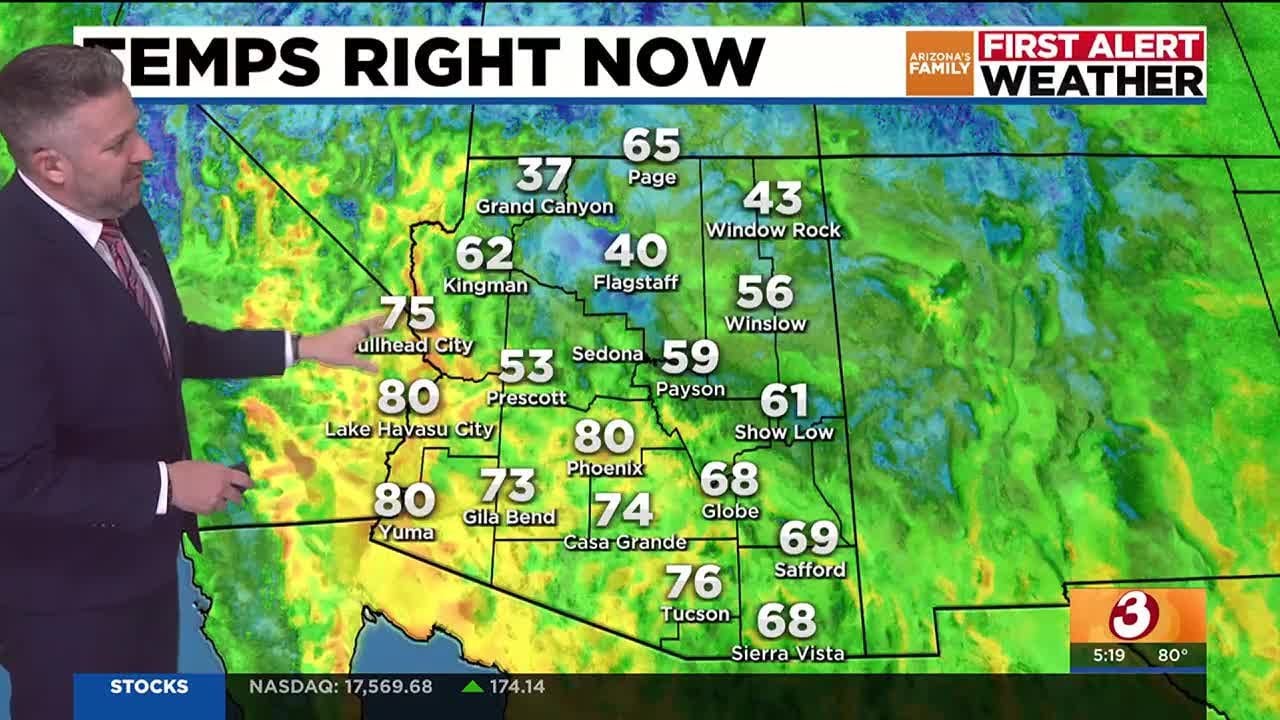 Temperatures beginning to cool across Arizona - YouTube