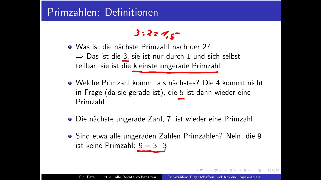 Primzahlen, Folge 2: Definitionen - YouTube