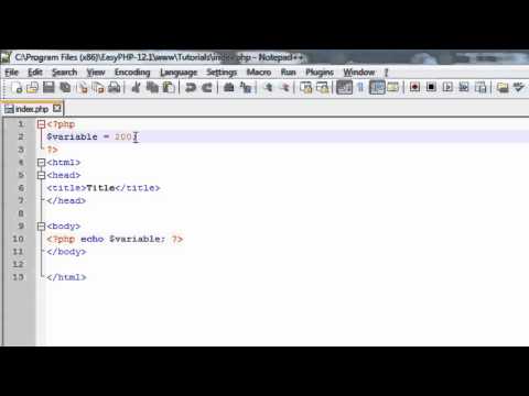 PHP Tutorial #1 - Variables