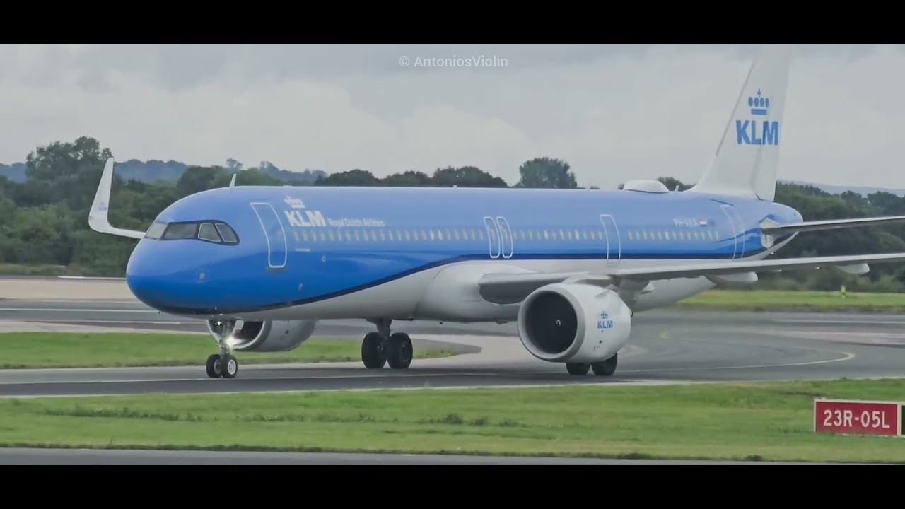 KLM A321neo Landing Rollout & Taxi | Calm Airport Arrival