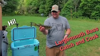 How to cook Large Mouth Bass and Ring Perch (Catch and Cook)