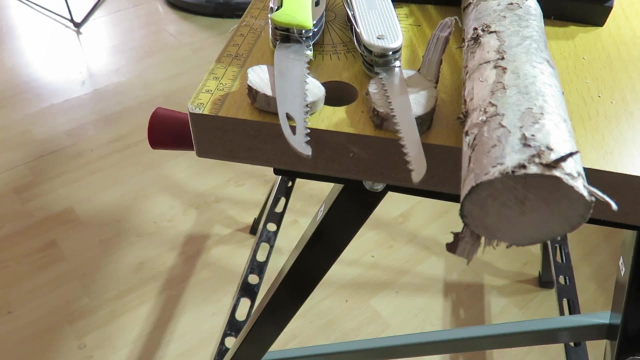 VICTORINOX vs SWIZA wood saw performance test YouTube