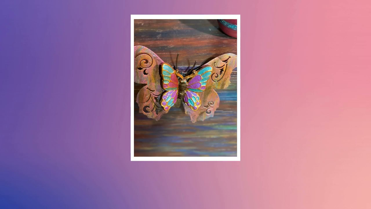 Multi-dimensional Copper & Iron Butterfly Wall Art by Rene Sepulveda