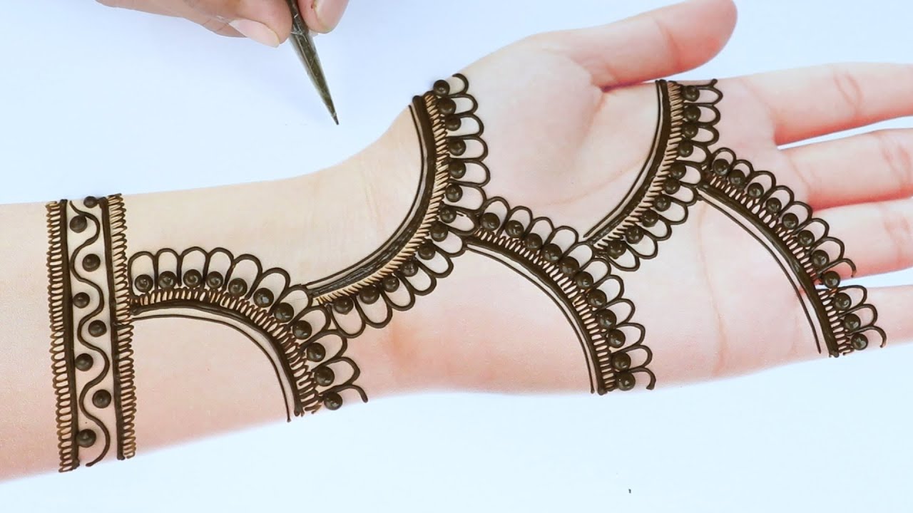 Very Simple Mehndi Design - Latest Easy Trick Mehendi design front ...