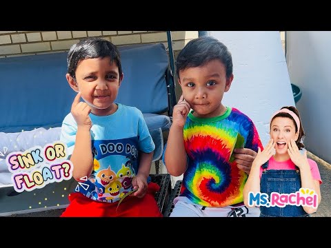 Ms Rachel toddler learning | Sink or Float for kids #msrachel #toddlerlearning #kidssong #missrachel