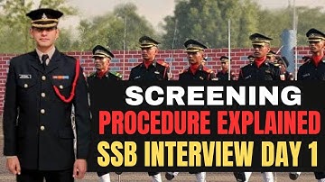 SSB INTERVIEW Screening  || OIR and PP & DT || Full Procedure Explained 🔥!!