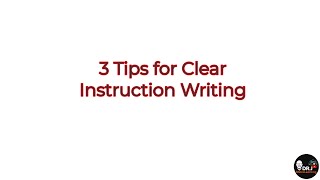 [EN] Write Clearly: 3 Ways to Make Your Instructions Work
