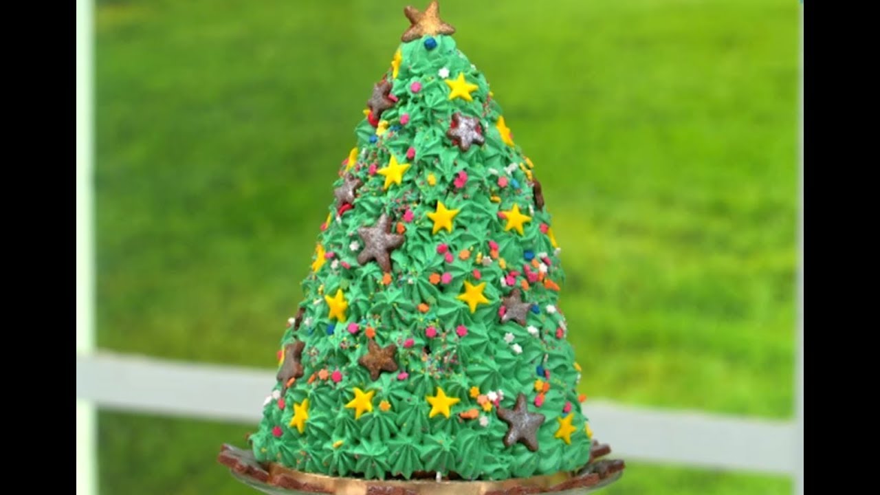 طريقة عمل تورته شجره الكريسماس   سالي فؤاد | سفرة سالي   PNC FOOD