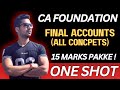 Accounts - FINAL ACCOUNTS ONE SHOT 🔥 NO Time Waste ! CA Foundation Ultra Pro Revision 🔥 June 2024