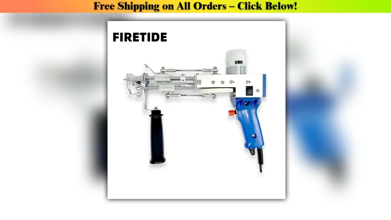 FIRETIDE 2in1 Electric Carpet Tufting Gun Braiding machines Professional Flocking Device