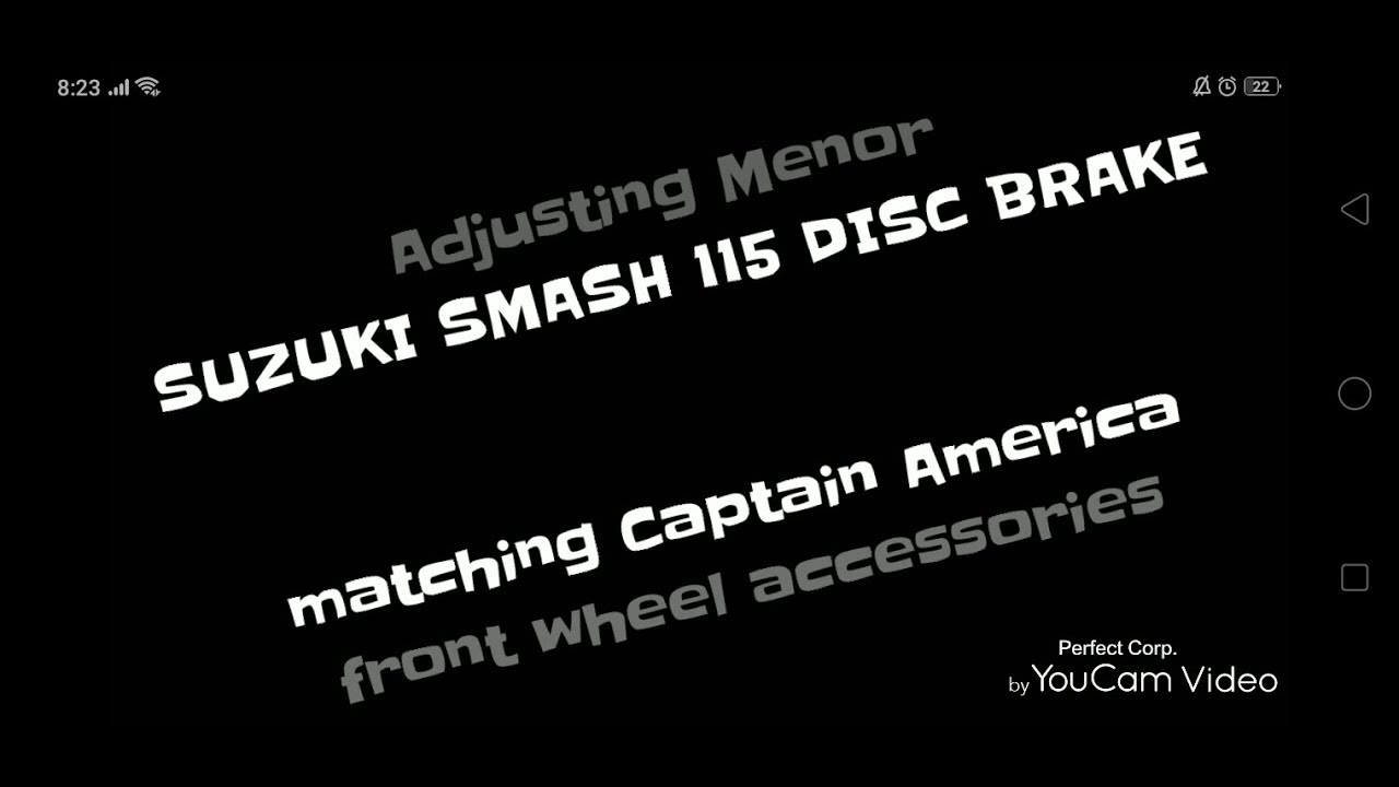 Suzuki SMASH 115 Disc BrakeAdjustment of Menor YouTube