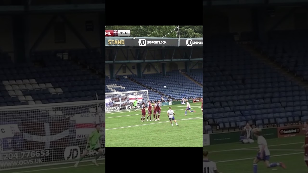 Free-kick perfection from Kai Evans 🤌