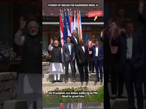 Modi Power|US President Joe Biden walks up to PM Modi to greet him |#modijistatus #shorts #joebiden