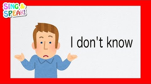 Thumbnail of How to pronounce I don't know