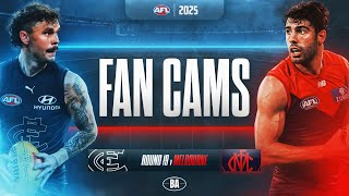 Fan Cams | Carlton v Melbourne | AFL Round 19, 2025
