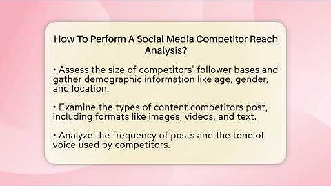How To Perform A Social Media Competitor Reach Analysis? - Everyday-Networking