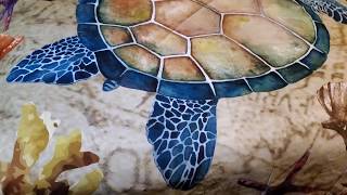 Sleepwish nautical turtle duvet cover set twin size