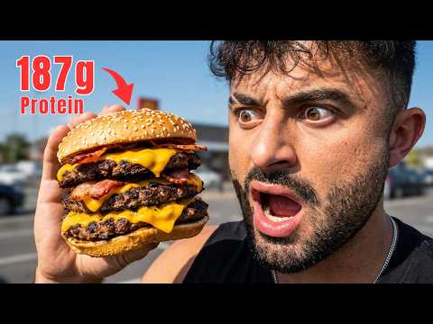 Eating The Highest Protein Item at EVERY Fast Food Chain In America