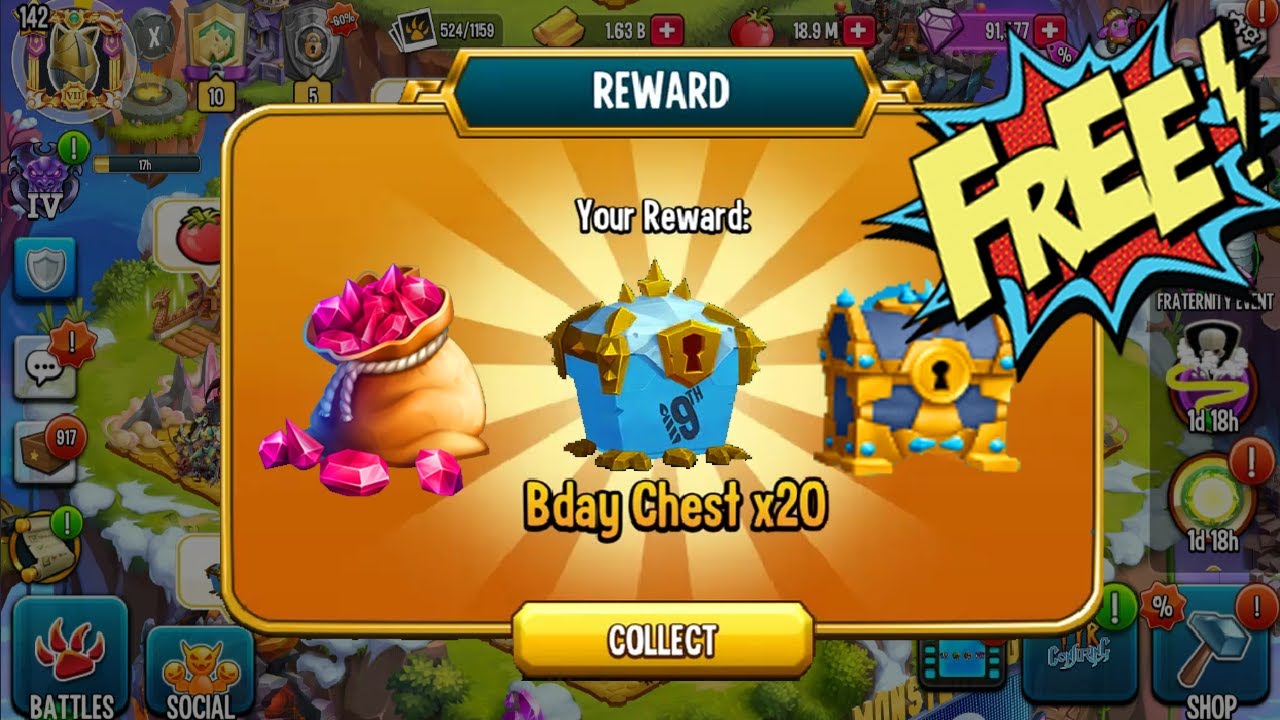 Monster Legends Get Bday Chests Gems Other Chests!! Learnatta Vosker