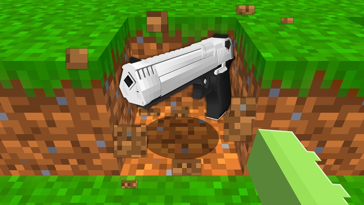 Minecraft But Drops Are Guns