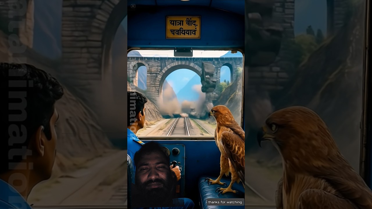 Hero Eagle stops the train accident and saves everyone 🦅 