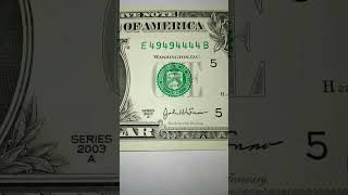 Celebrity $1 Rare Repeater Serial Number Note Profile
